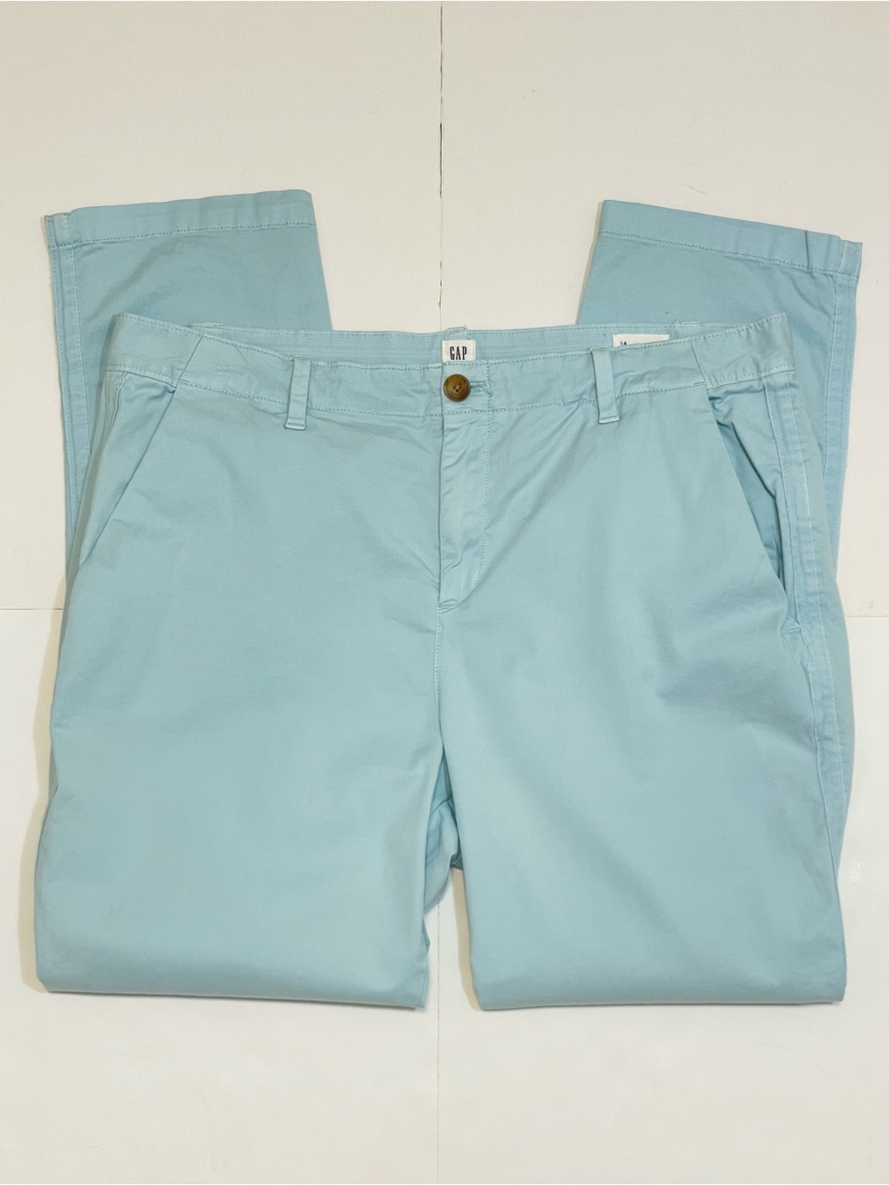 GAP Light Blue Girlfriend Chino Pants - Size 14